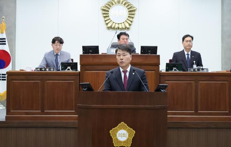 오용만 칠곡군의원, 5분 자유발언, 북삼국민체육센터 주변 주차난 해소 및 북삼읍 공영주차장 확충 요청