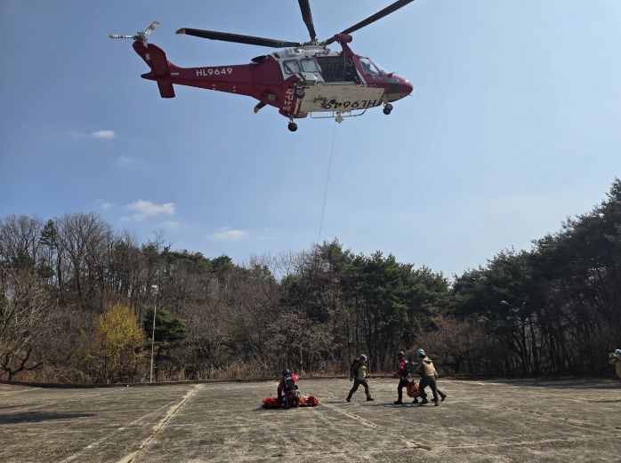 팔공산 산악구조대, 산악사고 대비 합동 훈련