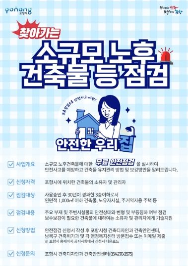 소규모 노후 건축물 등 점검 안내문 포스터.